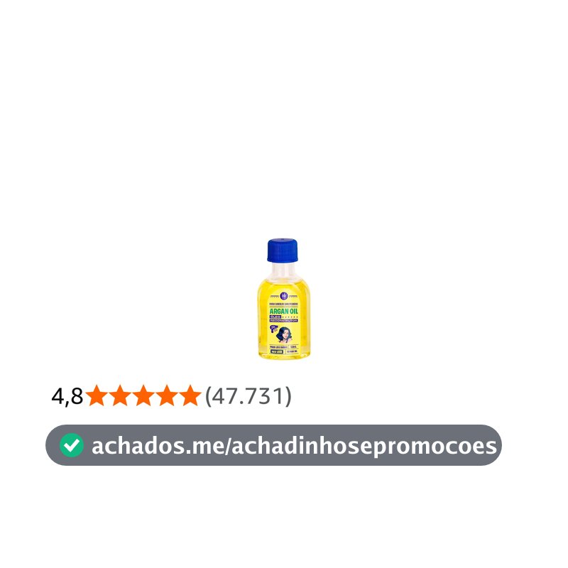 Argan Óleo Reparador 50ml , Lola Cosmetics