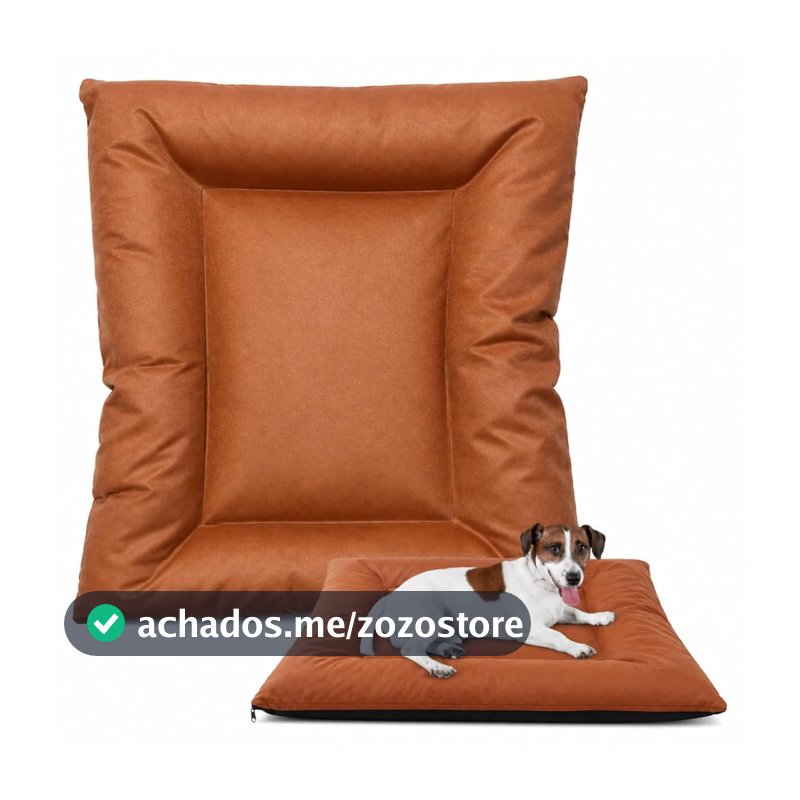 Colchonete Pet Suede Impermeável Lavável Cachorro e Gato TERRACOTA GRANDE