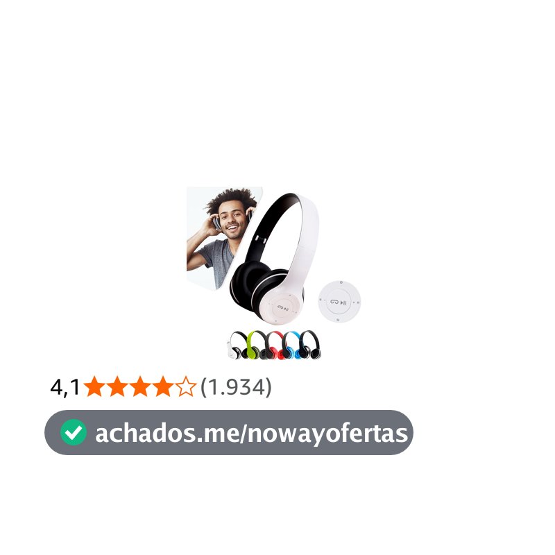 Fone de Ouvido Bluetooth Headphone P47 Sem Fio Wireless Micro Sd 5.0 Dobrável Com Microfone Regulável Para Corrida Academia Escritório Caminhada Reunião Linha Premium (Branco)