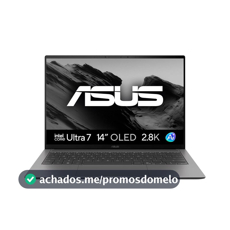 Notebook ASUS Zenbook S14, Intel Core Ultra 7, 16 GB, 512 GB, W11 Home, 14" OLED, Antrim Gray - UX5406AA-SU308W