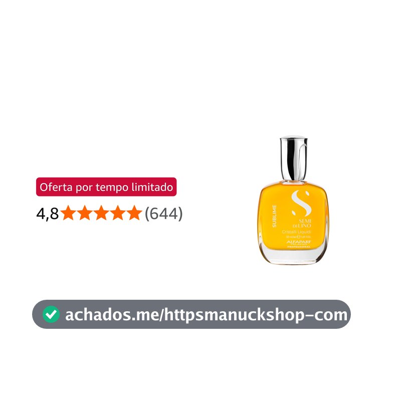 Alfaparf Milano Semi di Lino Sublime Cristalli Liquidi Óleo Capilar com Proteção Térmica - Tratamento de Sérum de Alisamento Finalizador Superior - Brilho Brilhante - Fórmula Vegana 50ml