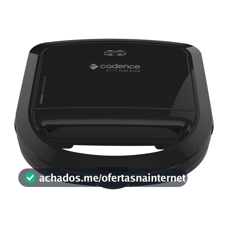 Sanduicheira Elétrica Cadence Toast & Grill, Preta, 750W, 110V, SAN260