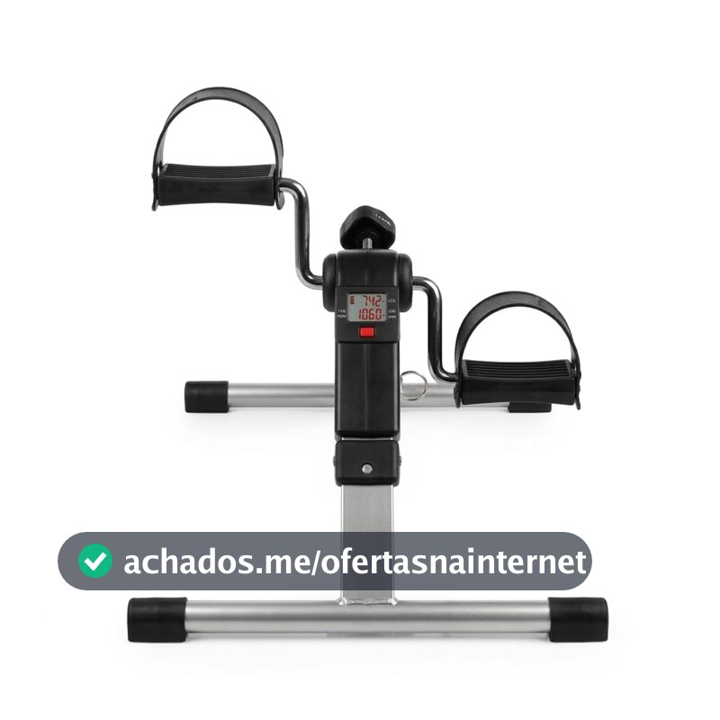 Mini Bike Ergométrica Portátil com Monitor Digital, Pedal Exercitador para Pernas e Braços, Resistência Ajustável, Compacta para Casa e Escritório