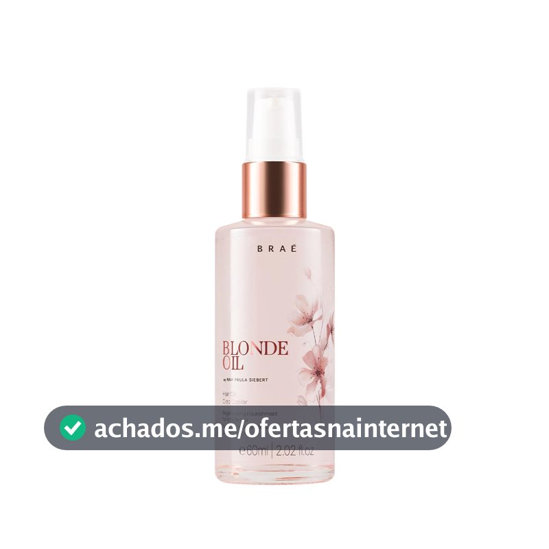 Óleo Capilar BRAÉ Blonde Oil 60ml - Brilho Intenso e Maciez, Controle de Frizz e Pontas Duplas, Fragrância Sofisticada
