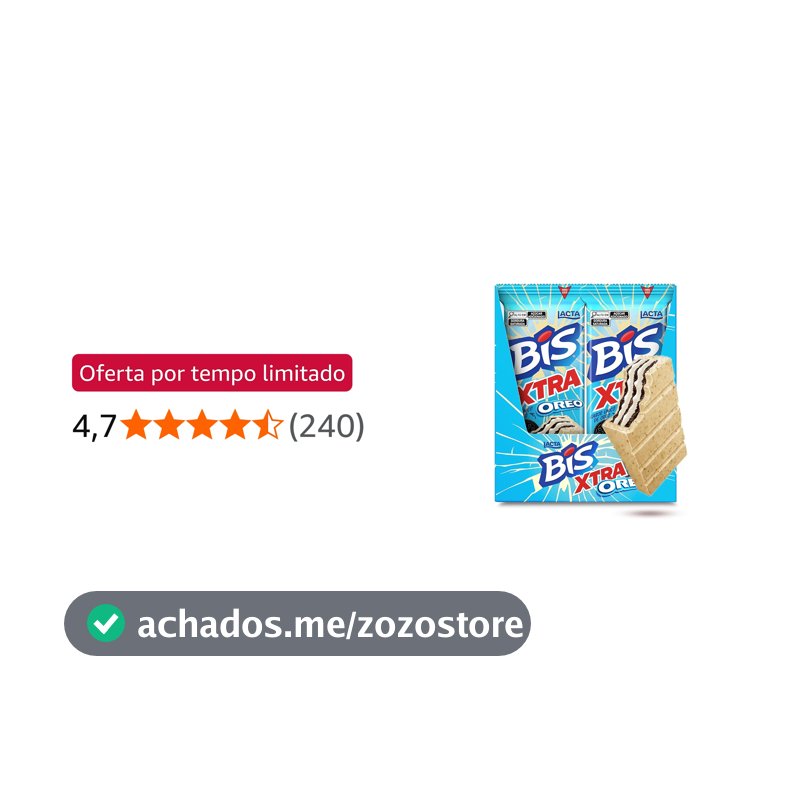Lacta Bis Xtra Oreo - Caixa Com 24 Unidades De 45G