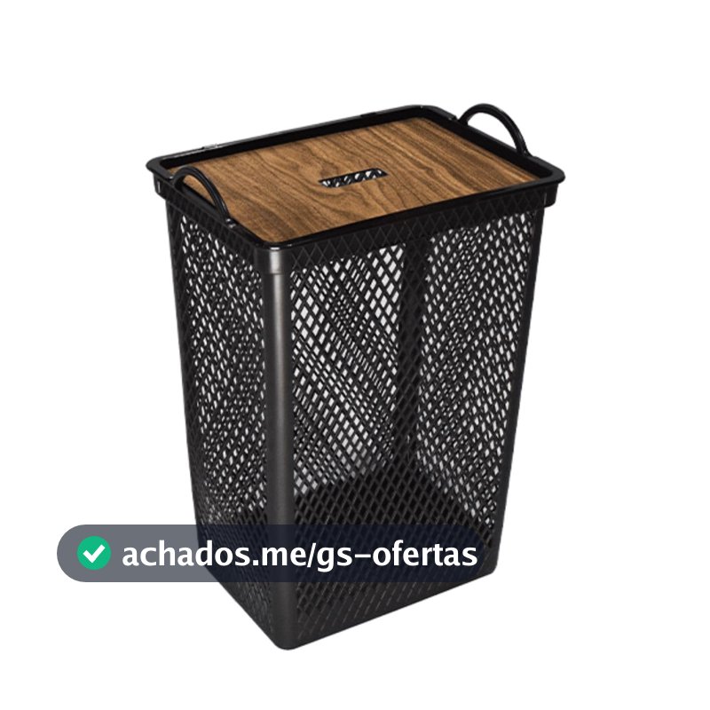 Arqplast, Cesto De Roupas Multiuso Telado Com Tampa Basculante 49 Lts