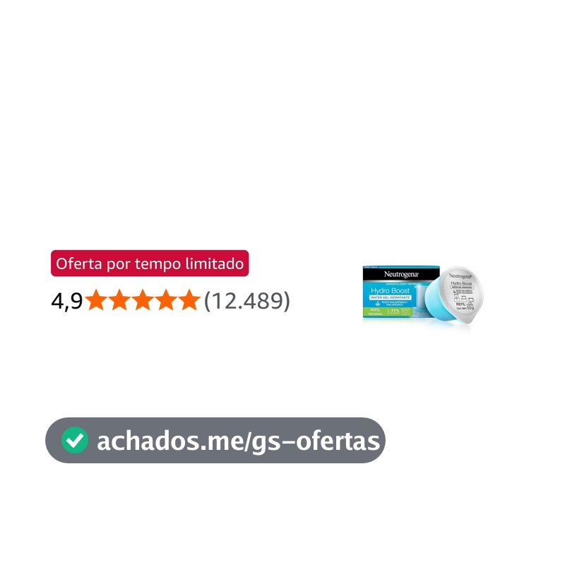 Hidratante Facial Neutrogena Hydro Boost Water Gel, Refil, 50g