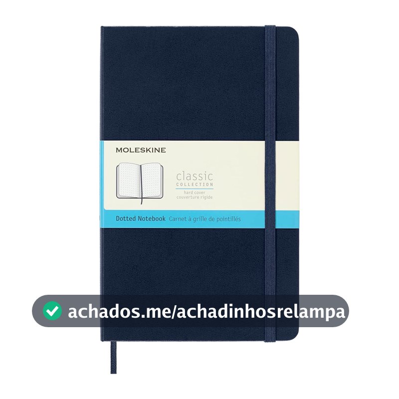 Moleskine Classic Notebook, Large, Dotted, Blue Sapphire, Hard Cover (5 x 8.25)