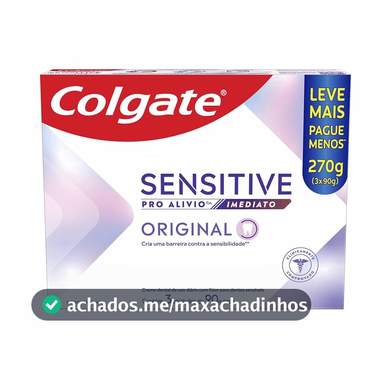 Colgate Sensitive Pro Alívio Imediato Creme Dental, 3x90g