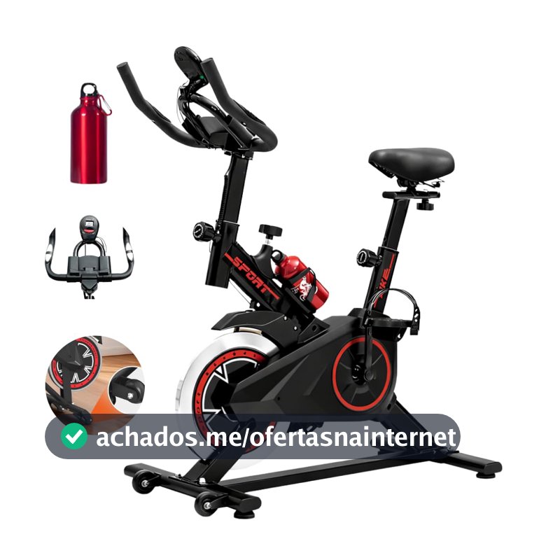 Bicicleta Ergométrica Bike Spinning para Treino em Casa e Academia, Silenciosa, Ajustável e Confortável, Ideal para Cardio e Emagrecimento – Linha Fitness Premium