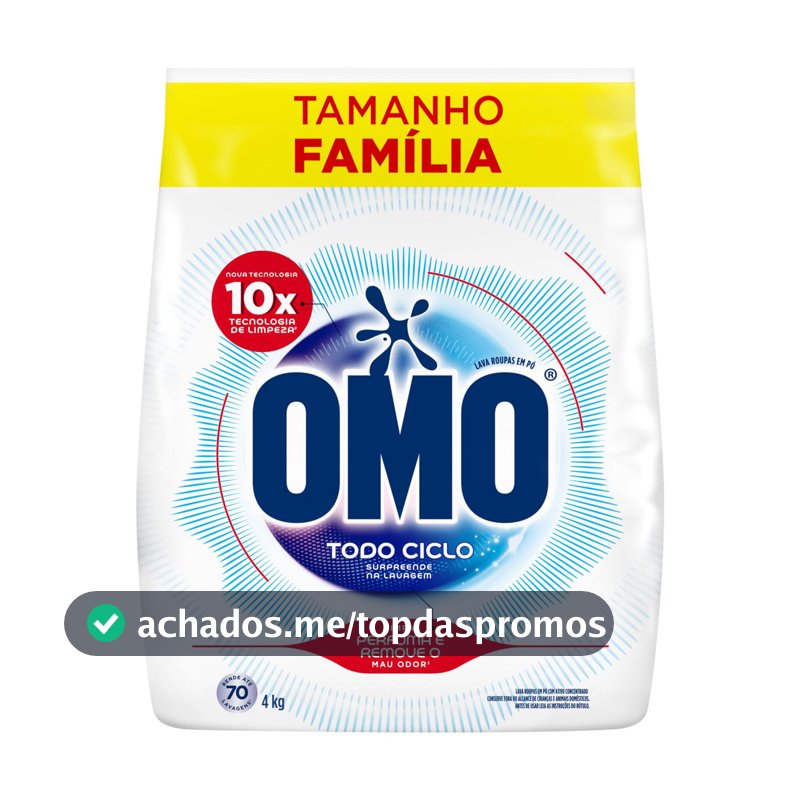 Lava-Roupas em Pó Omo Todo Ciclo, Tamanho Família, 4kg