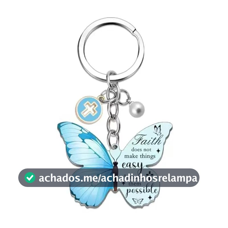 HUASANG Chaveiros cristãos de borboleta com pingente fofo para mulheres, presentes, acessórios de bolsa