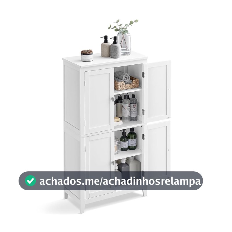 VASAGLE Armário para Banheiro, Armário de Cozinha Independente