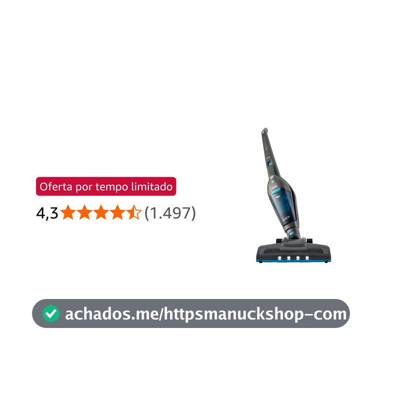 WAP Aspirador de Pó Vertical à Bateria ECO RÁPIDO Autonomia de 40 min, 2 Velocidades, 700ml, Bivolt