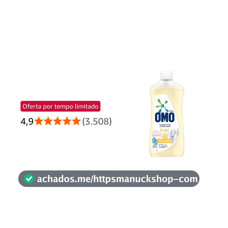 OMO Sabão Líquido Roupas Finas E Delicadas Bebê 900Ml