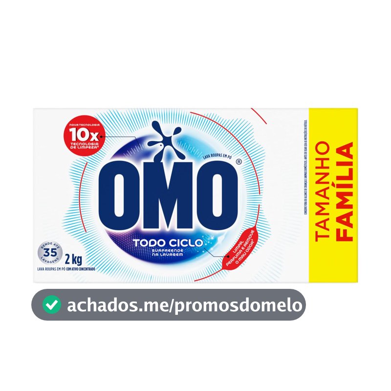 Lava-Roupas em Pó Omo Todo Ciclo Caixa 2kg