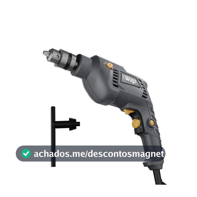 WAP Parafusadeira e Furadeira de Impacto 3/8" WF-700FE, com Chave de Mandril, Controle de Velocidade, 700W 127V