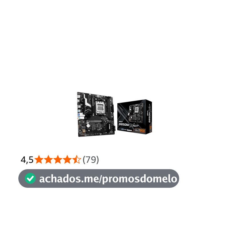 Placa Mãe Asrock B850M-X R2.0 (AM5/2xDDR5/HDMI/DP/M.2/USB 3.2)