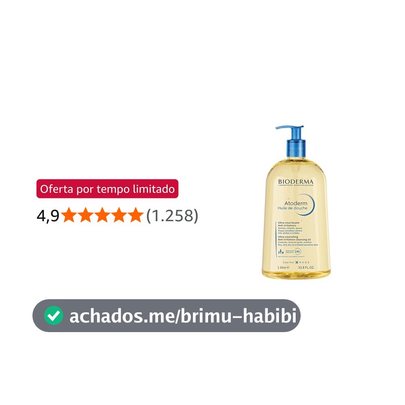 Bioderma Atoderm Óleo De Banho - Higiene Hidratante Diária 1 Litro