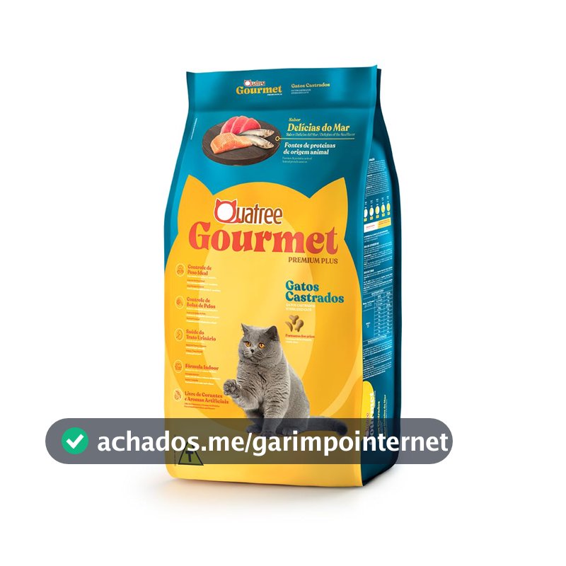 Quatree Gourmet Ração para Gatos Castrados Delicias Do Mar 10.1kg