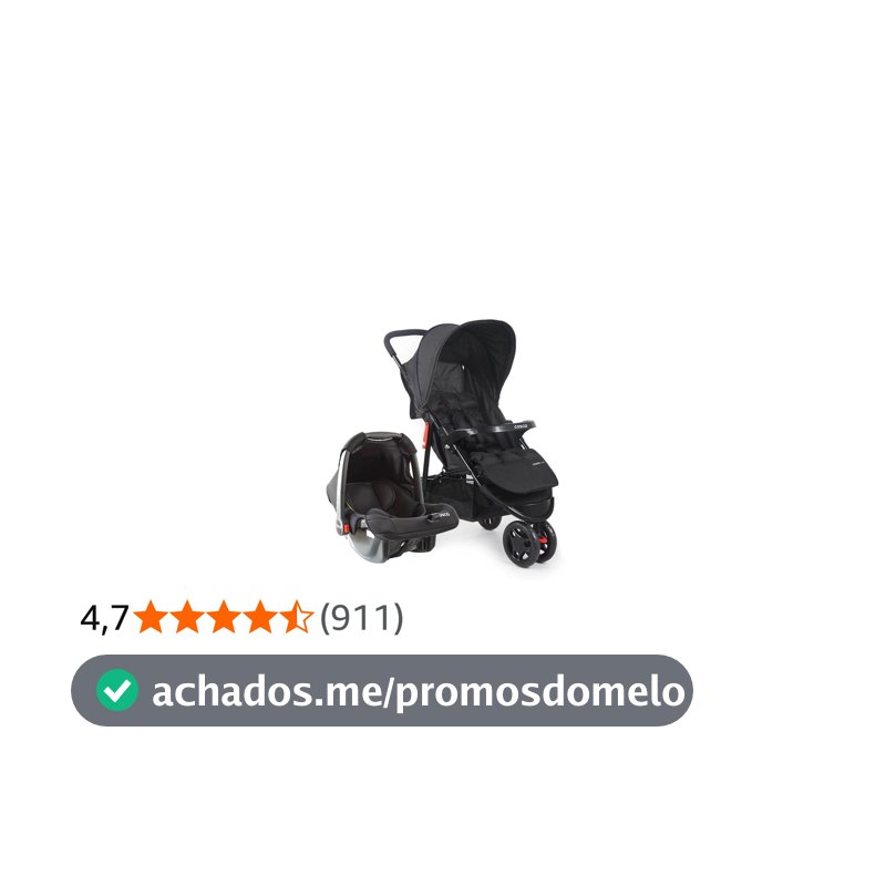 Cosco Kids, Travel System Toffy, Preto Absoluto