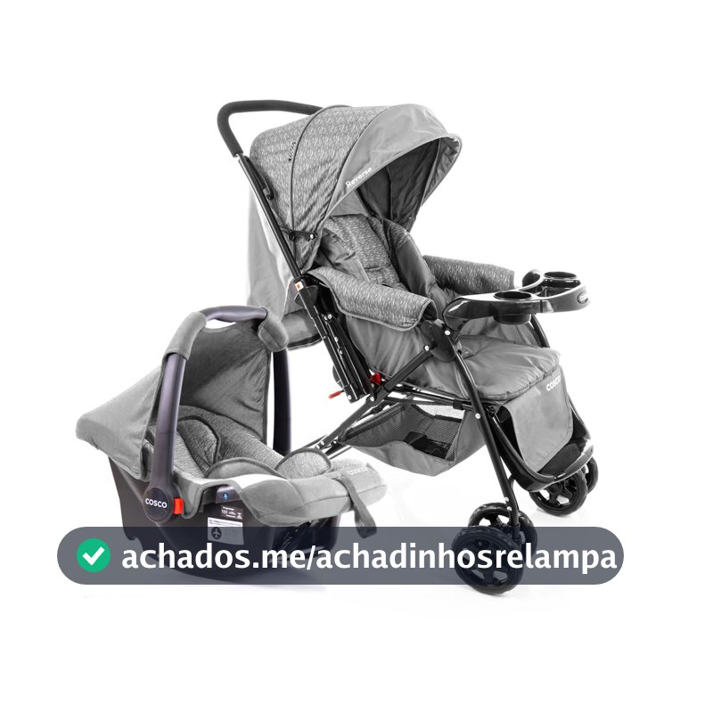 Cosco Kids, Travel System Reverse, Cinza Rajado