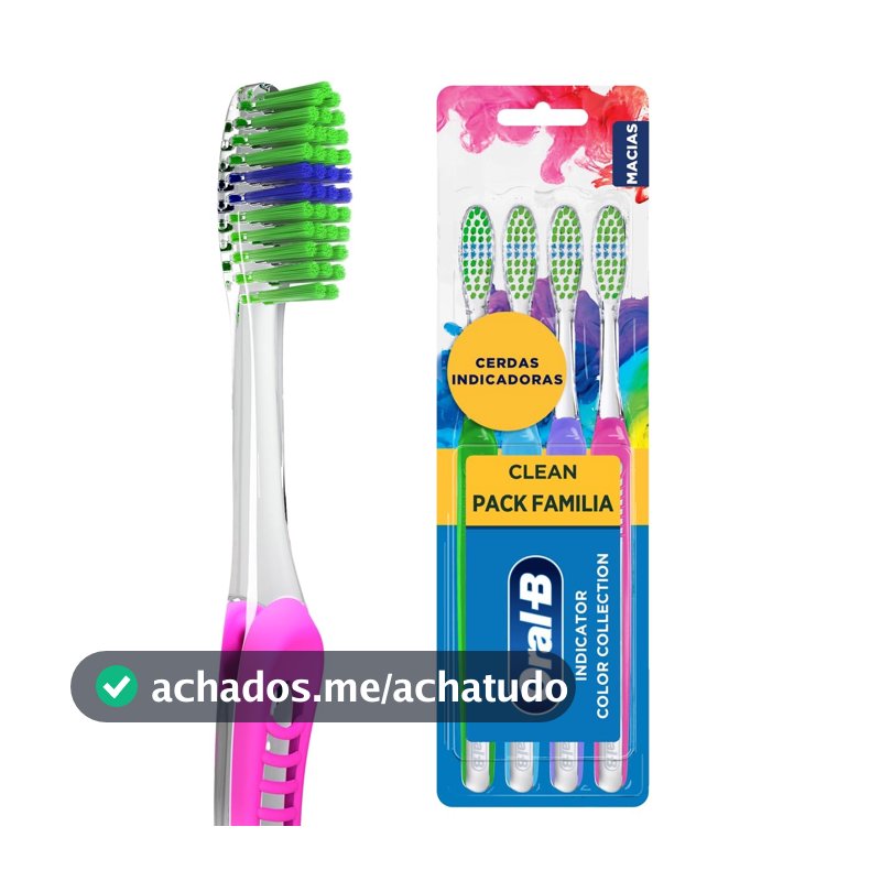 Oral-B Escova de Dente Clean Indicator, 4 Unidades