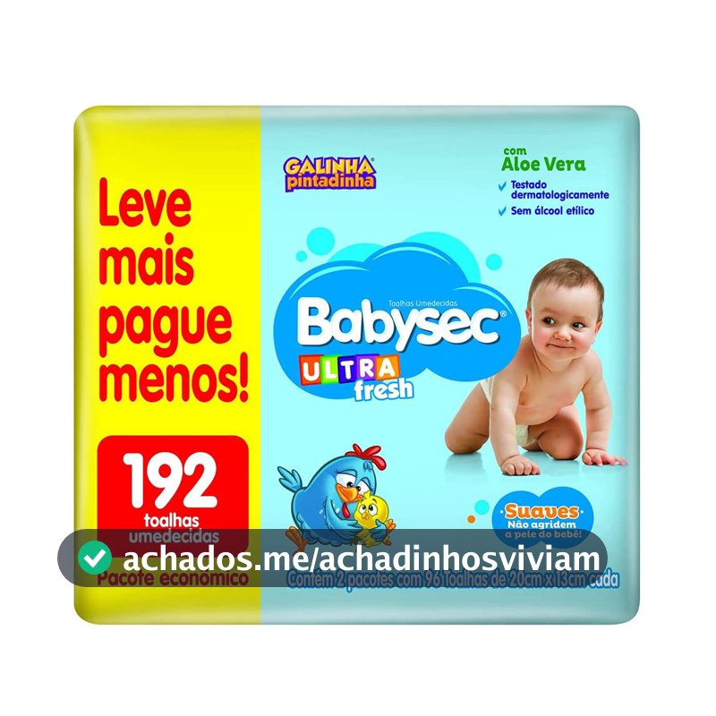 Lenço Umedecido Babysec Pacote Economico 192 folhas
