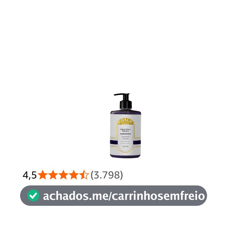 Coala Sabonete Liquido Maos e Corpo Limpa Hidrata Perfuma 500ml Orquidea Negra
