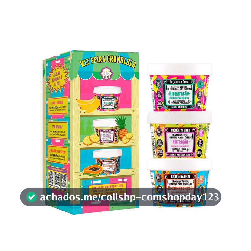 Kit Cronograma Capilar Lola Cosmetics Be(m) Dita Ghee, 3 Produtos