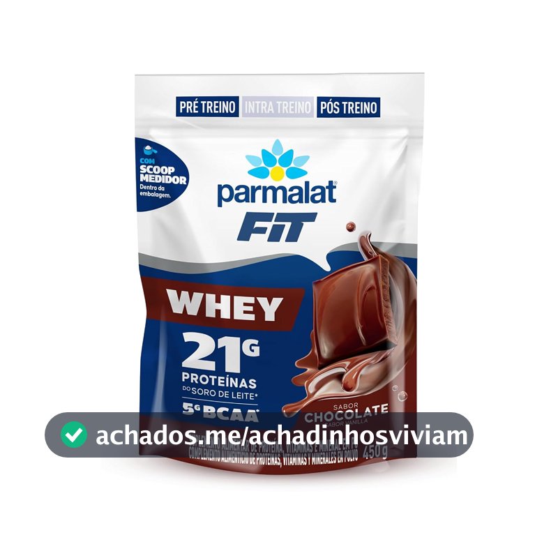 Whey Protein Concentrado Chocolate Parmalat Fit 450g