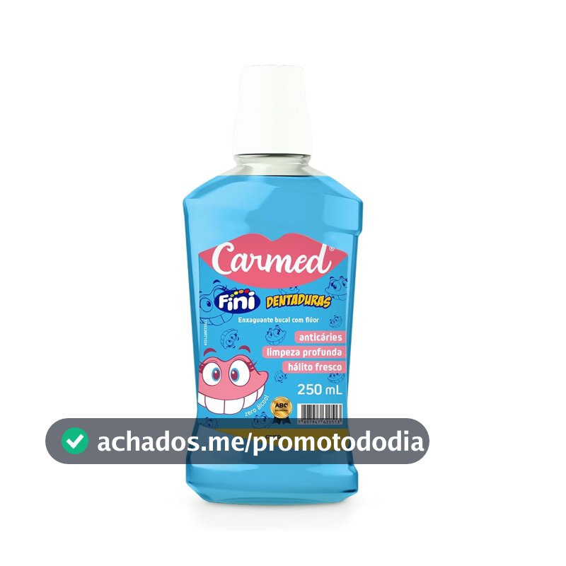 Carmed Fini Dentaduras Enxaguante Bucal com Flúor 250ml