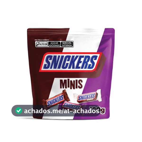 Chocolate Snickers Variedades Minis 180g