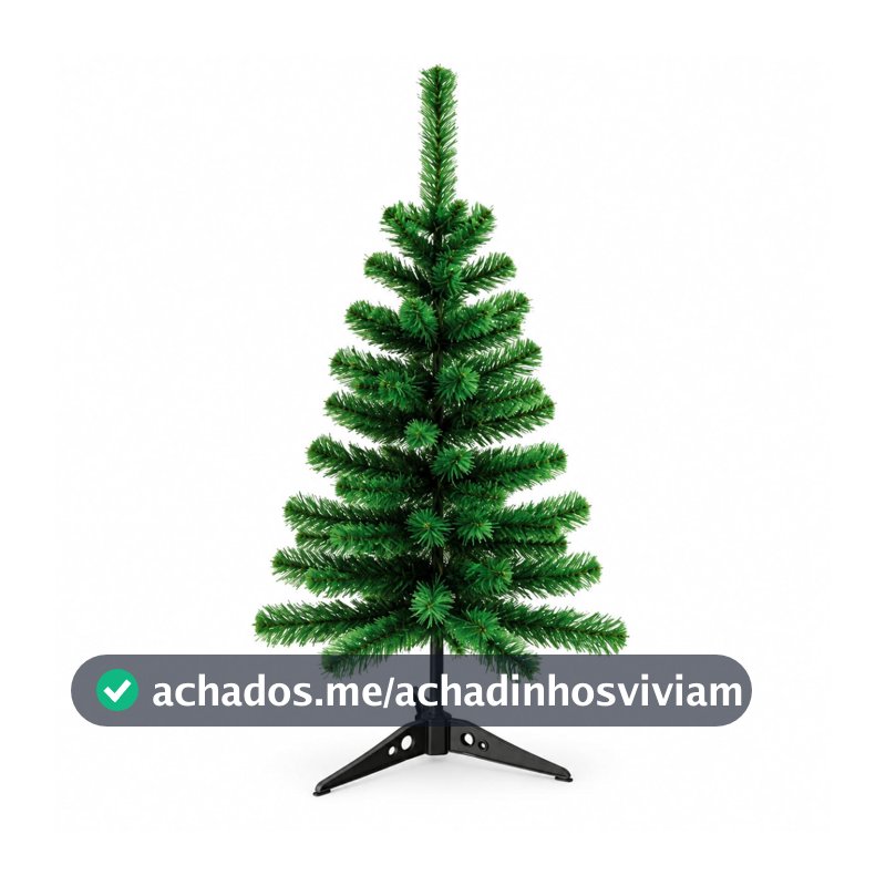Árvore de Natal Verde 60m com 50 Galhos Base Plástica Compacta Fácil de Montar para Mesa e Decoração Natalina
