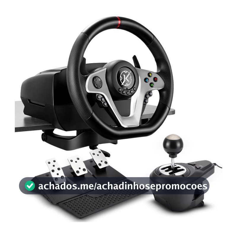 Kalkan Kit Simulador de Corrida G500 ProRacing Volante Pedais e Câmbio USB Force Feedback 3.2Nm 900° Compatível c/ PC, Xbox, PS4 - KLK00032