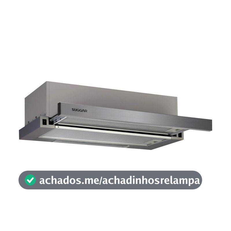 SUGGAR DEPURADOR DE AR SLIM DE EMBUTIR 60CM FRONTAL INOX 110V DE61IX