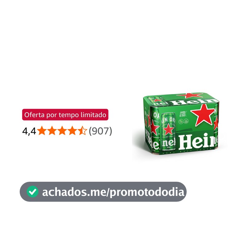Heineken Cerveja Sleek Lata 350ml Pack 12 Unidades