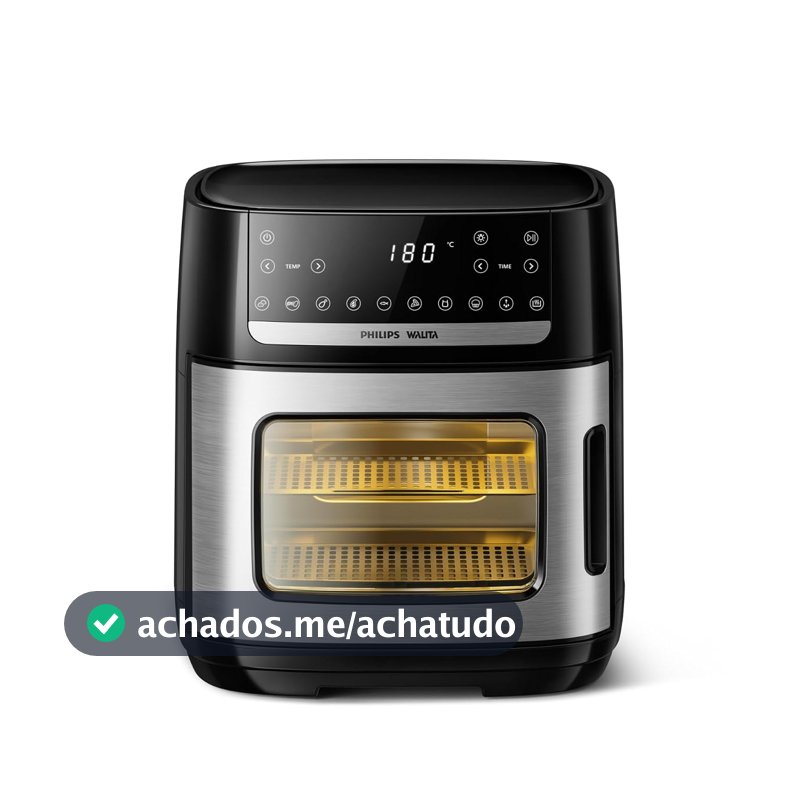 Philips Walita Fritadeira Airfryer Forno 12 Litros, Preta, 110V