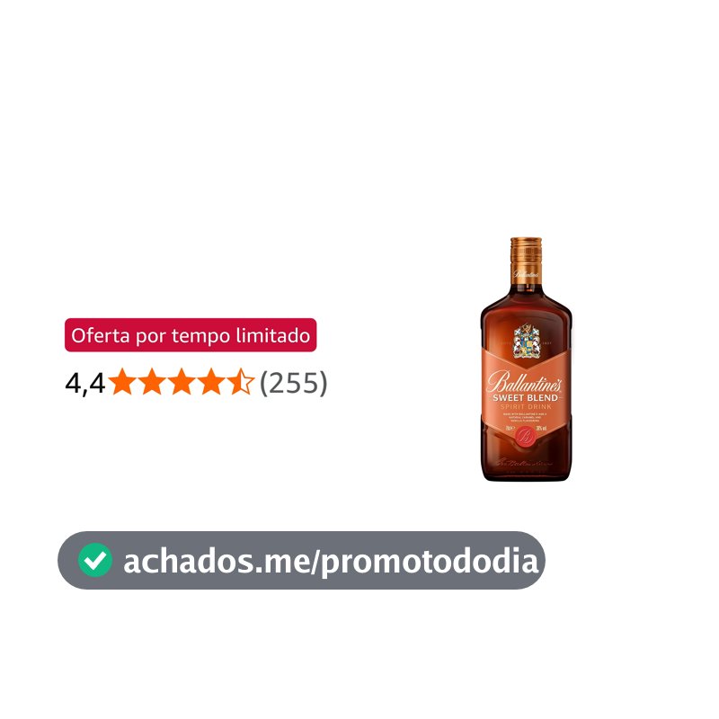 Licor Seco de Whisky Caramelo & Baunilha Ballantine's Sweet Blend Garrafa 700ml