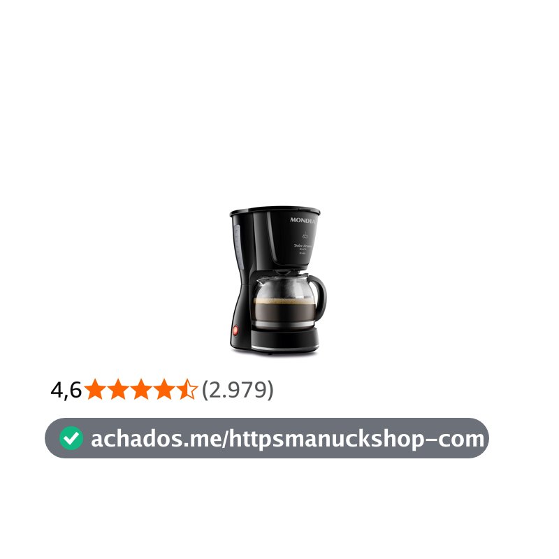 MONDIAL Cafeteira Elétrica Dolce Arome, Preto, 550W, 220V - C-30-18X-FB