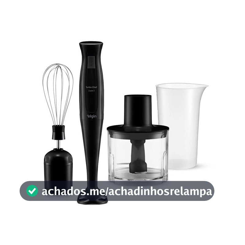 Mixer Vertical Turbo Chef Elgin 3 em 1 200W Preto 110v
