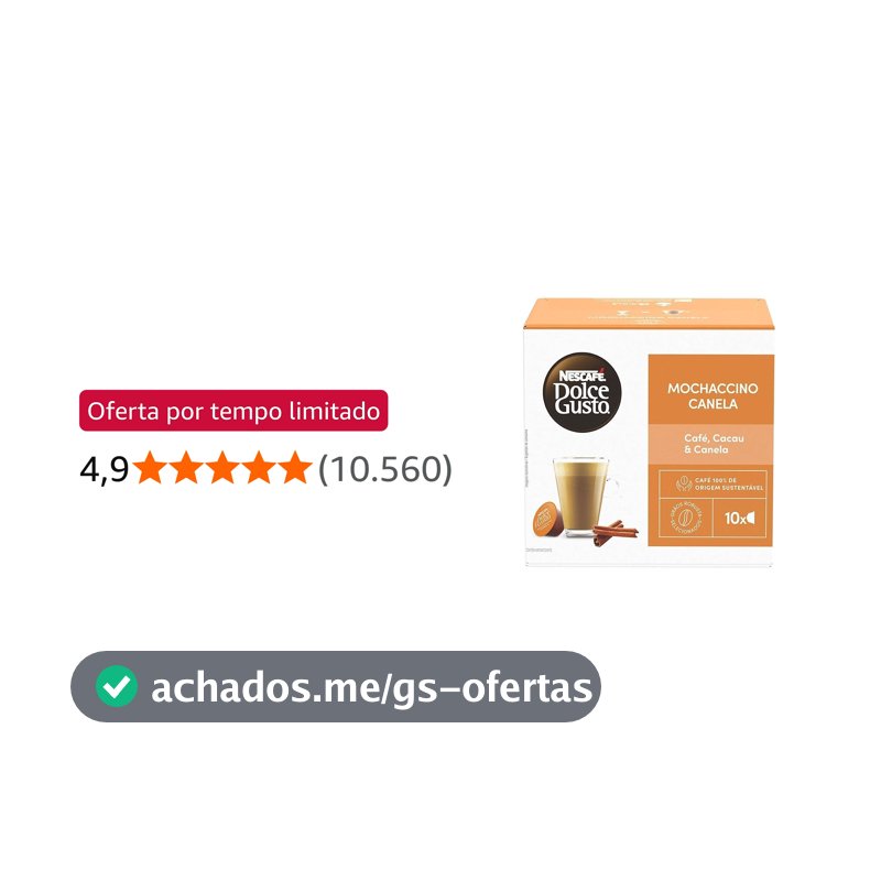 Café em Cápsula NESCAFÉ DOLCE GUSTO Mochaccino Canela 10 Cápsulas
