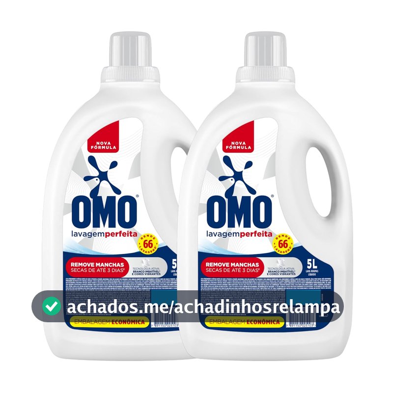 Omo Sabão Líquido 2 Unidades Lavagem Perfeita 5L