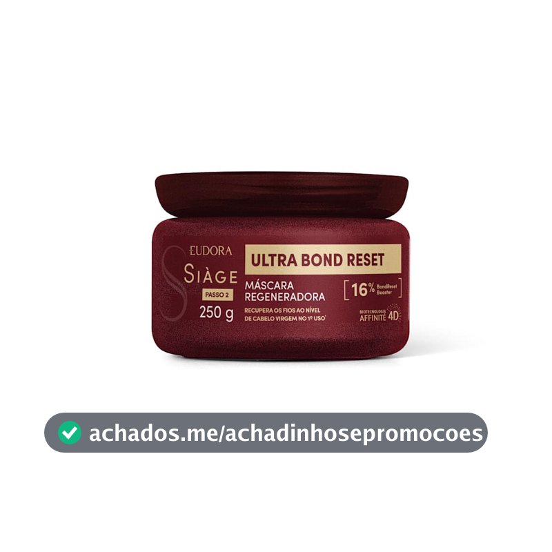 Máscara Capilar Eudora Siàge Bond Reset, 250g