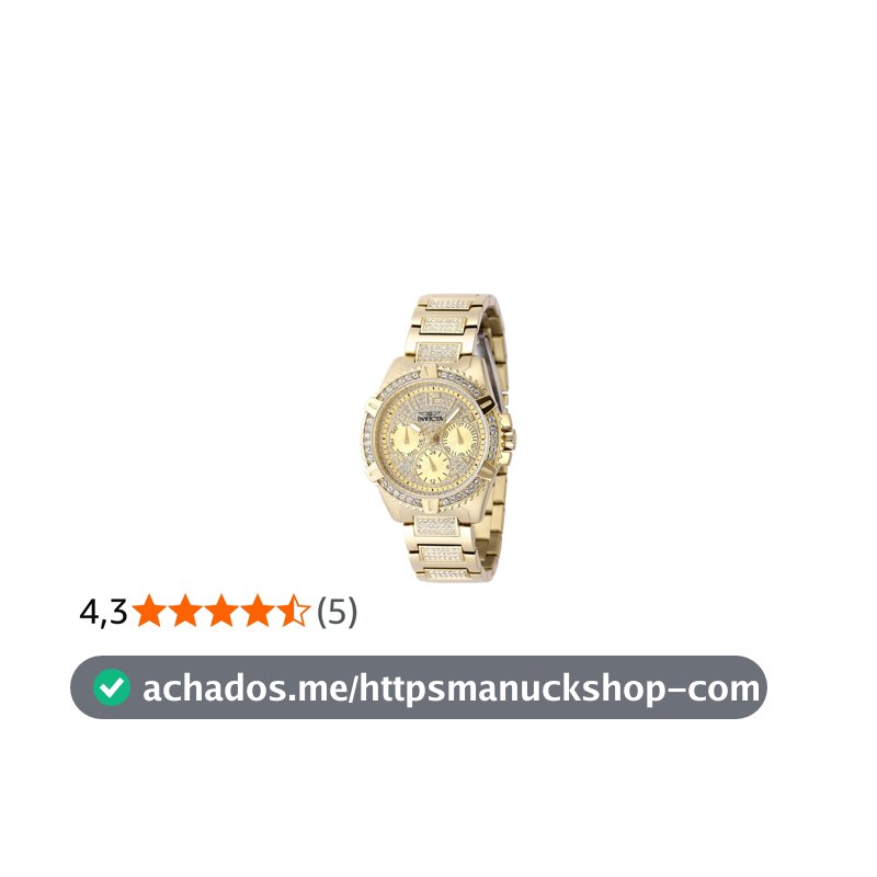 Invicta Celestial Lady 37 mm Aço Inoxidável Ouro Prata + Mostrador Dourado Quartzo VH63
