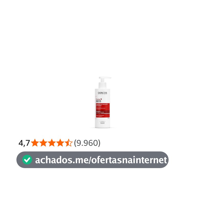 Vichy Dercos Energy+ Shampoo Antiqueda Estimulante com Aminexil 1.5%, 400g