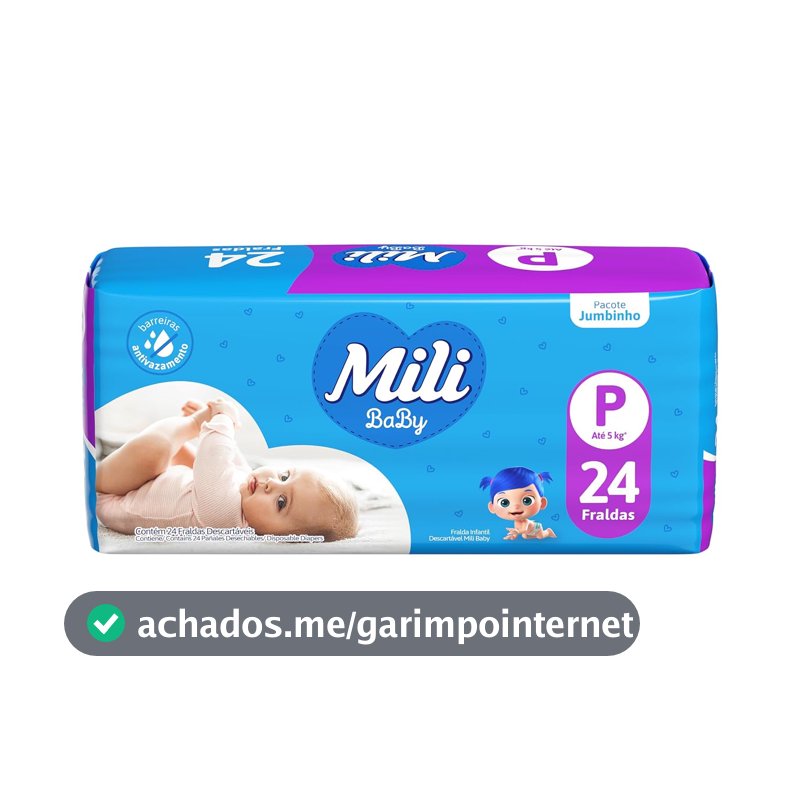 Mili Fralda Ultra Seca Jumbinho Tamanho P 1X24