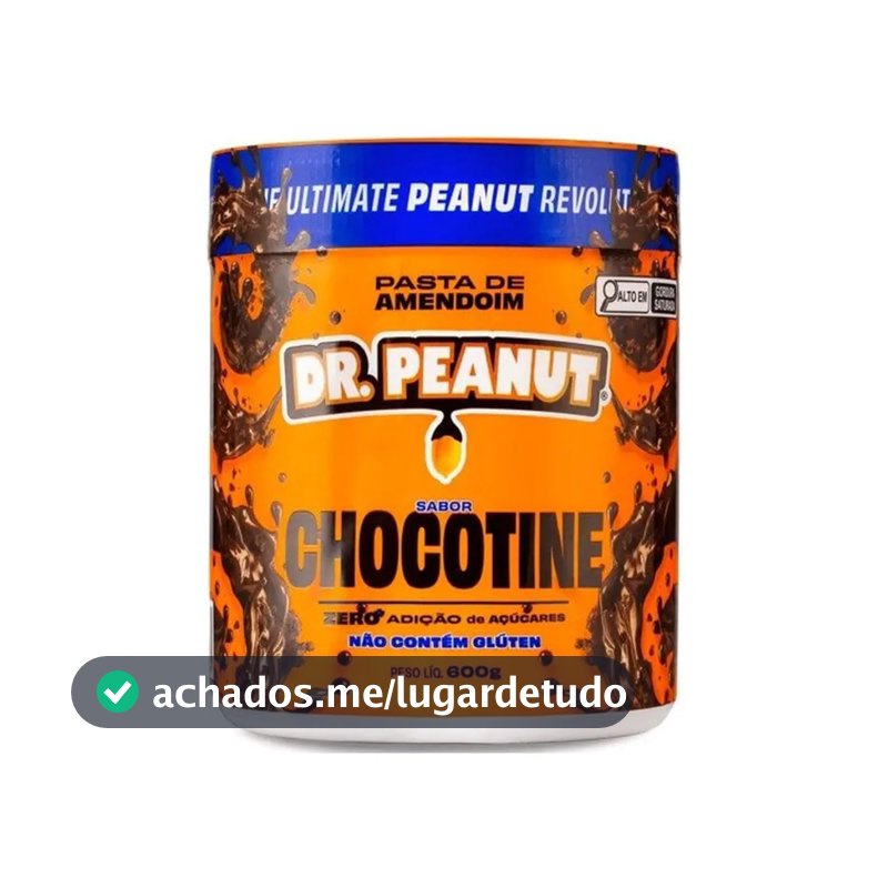 DR. Peanut Pasta de Amendoim Sabor Chocotine, Pote 600g