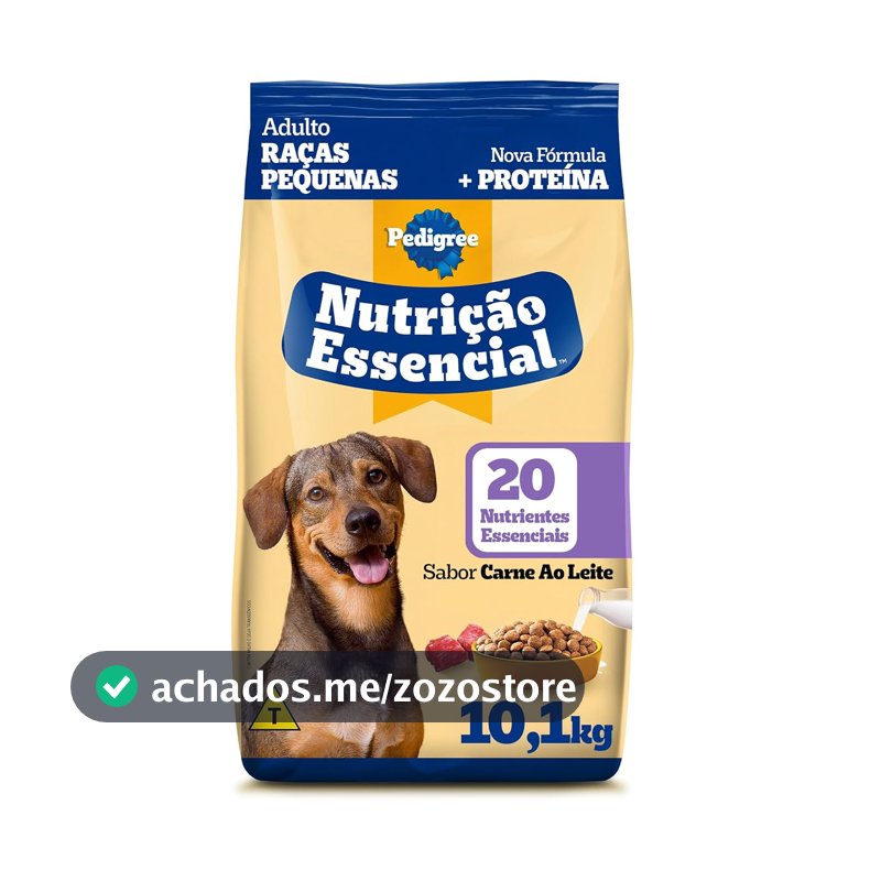 Ração Pedigree Nutrição Essencial Carne Ao Leite Para Cães Adultos 10,1 kg