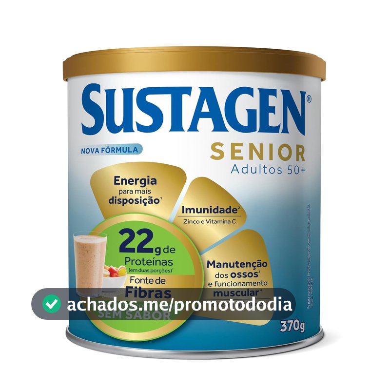 Sustagen Senior Complemento Alimentar 50+ Sem Sabor Lata 370g